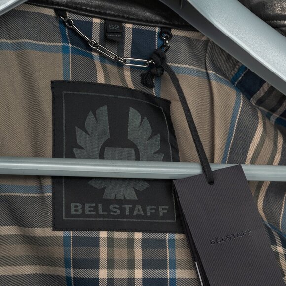 Belstaff Weybridge Black Hand Waxed Leather Quilted Moto Jacket - Picture 12 of 15